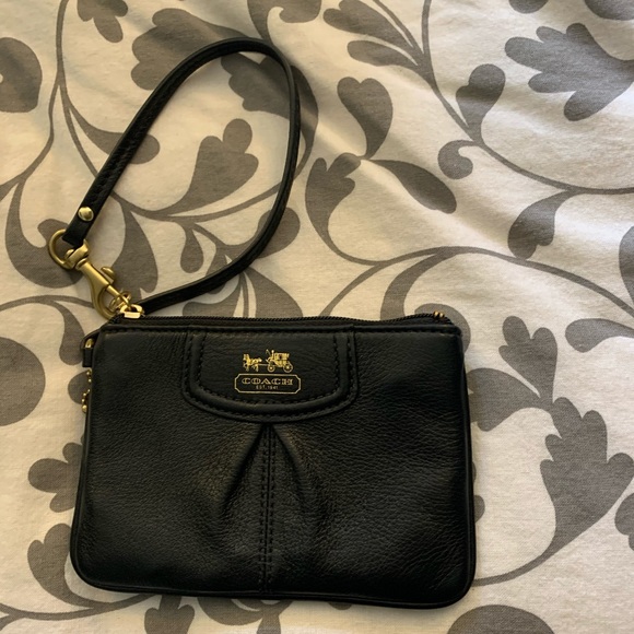 Extra Small Black Coach wristlet